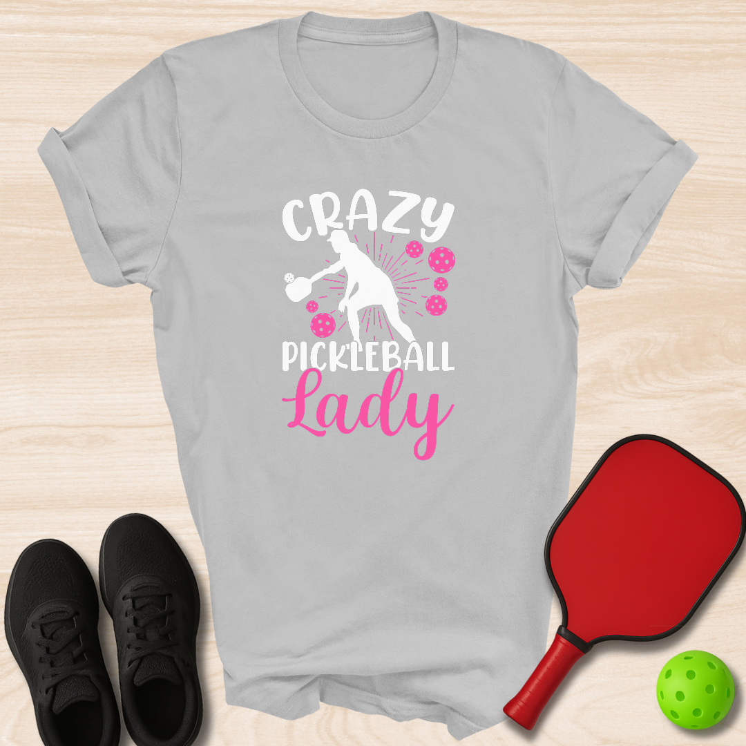 Crazy Pickleball Lady Pink