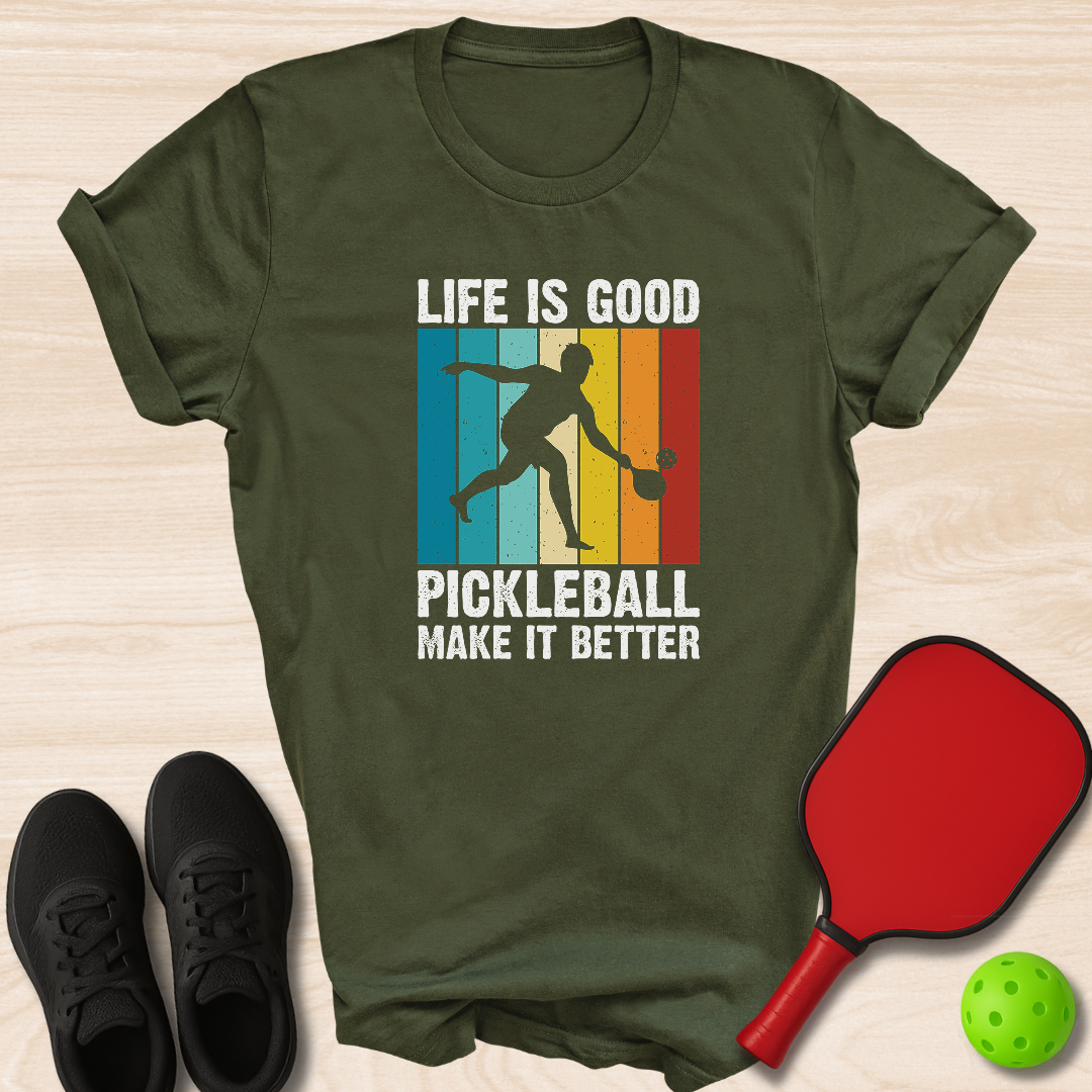 Life Is Good Pickleball Makes It Better Retro