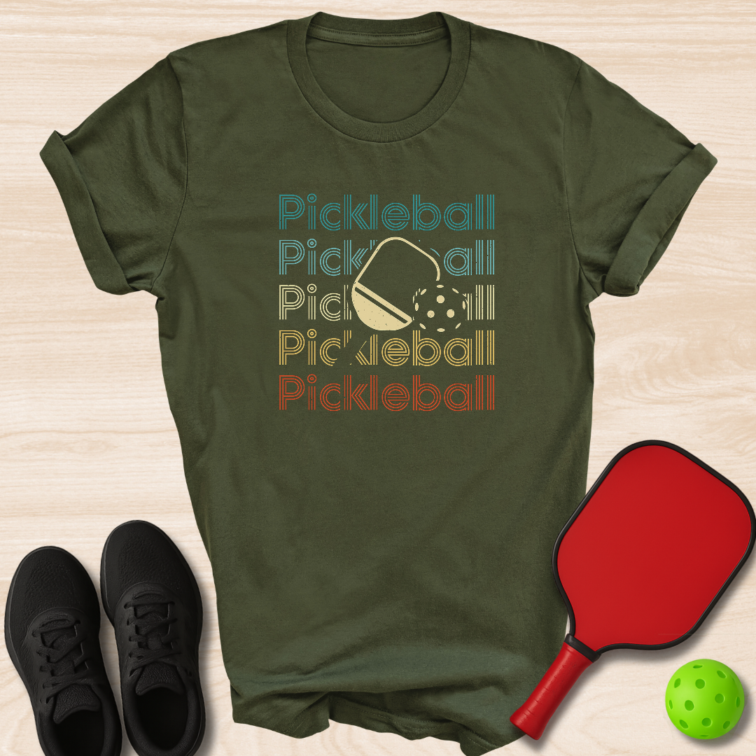 Pickleball With Paddle Silhouette