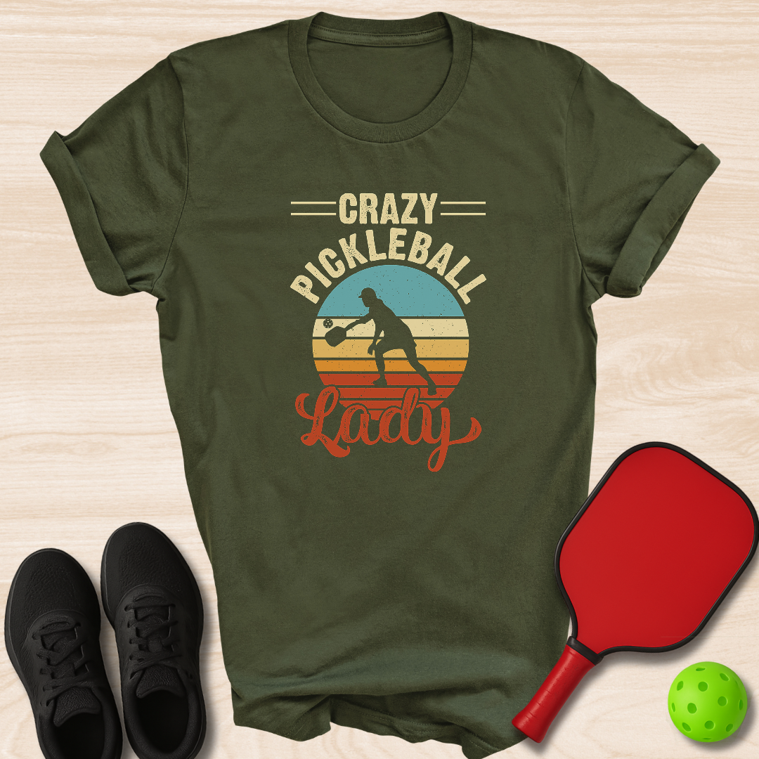 Crazy Pickleball Lady - Sunset