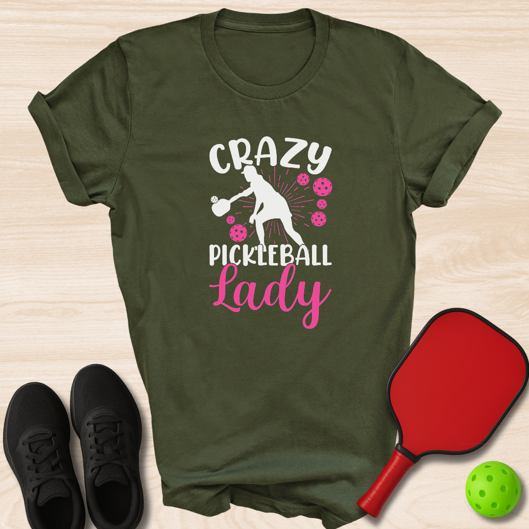 Crazy Pickleball Lady Pink