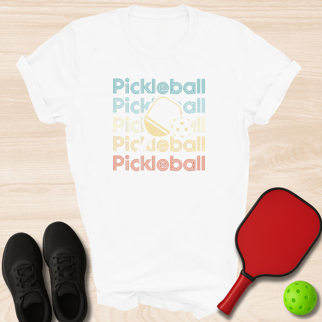 Pickleball With Paddle Silhouette