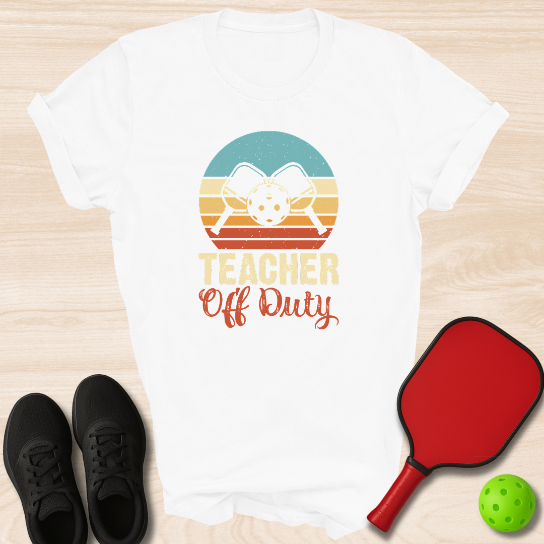 Teacher Off Duty Retro Sunset