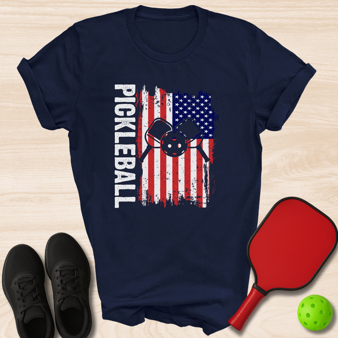 Pickleball American Flag