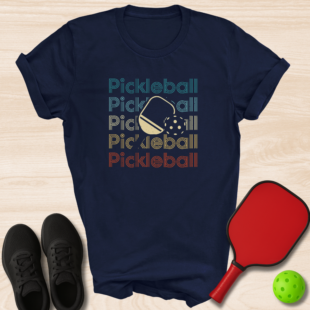 Pickleball With Paddle Silhouette