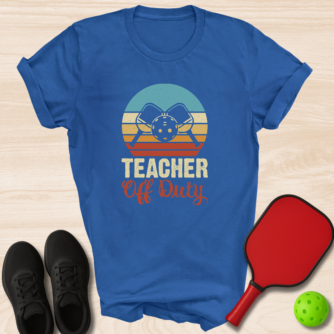 Teacher Off Duty Retro Sunset