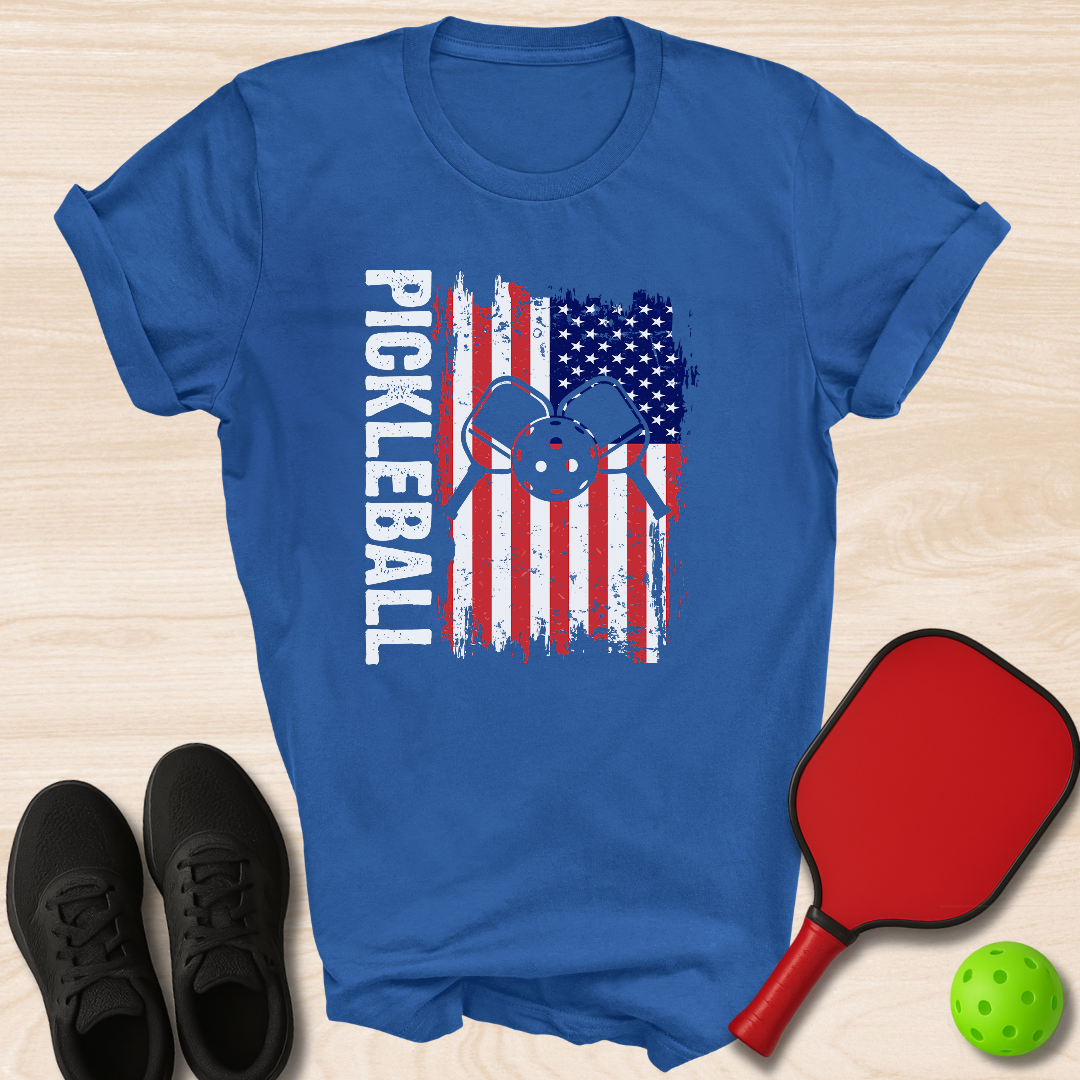 Pickleball American Flag