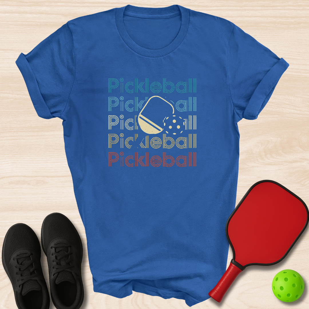 Pickleball With Paddle Silhouette