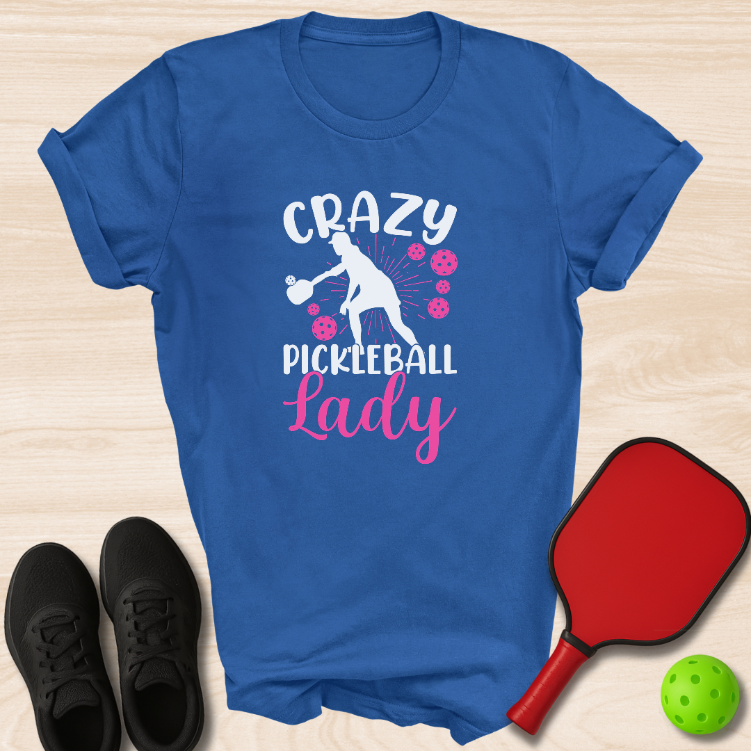 Crazy Pickleball Lady Pink
