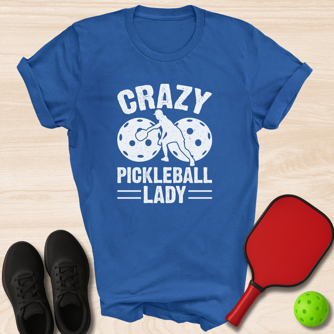 Crazy Pickleball Lady White