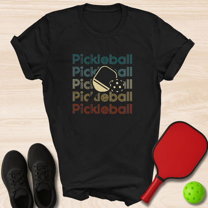 Pickleball With Paddle Silhouette
