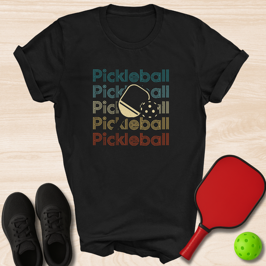 Pickleball With Paddle Silhouette