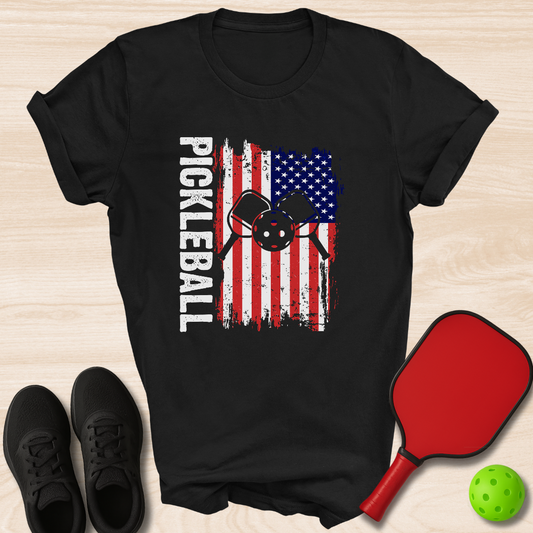 Pickleball American Flag