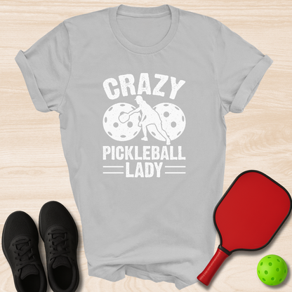 Crazy Pickleball Lady White