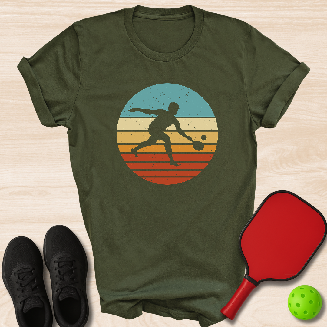 Pickleball Sunset Silhouette