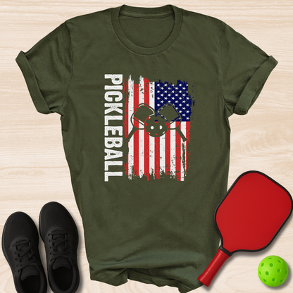 Pickleball American Flag
