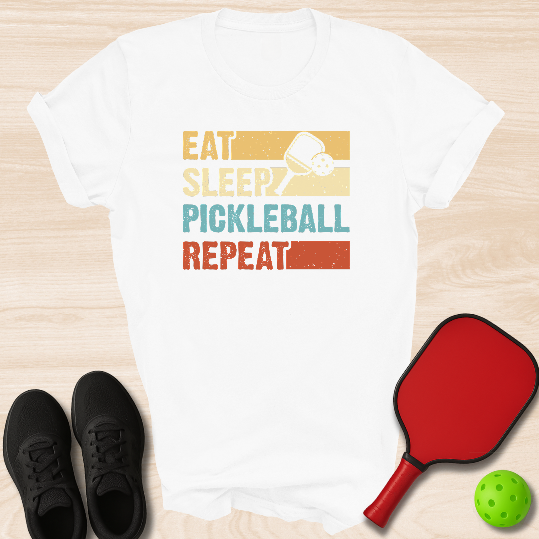Eat Sleep Pickleball Repeat Square