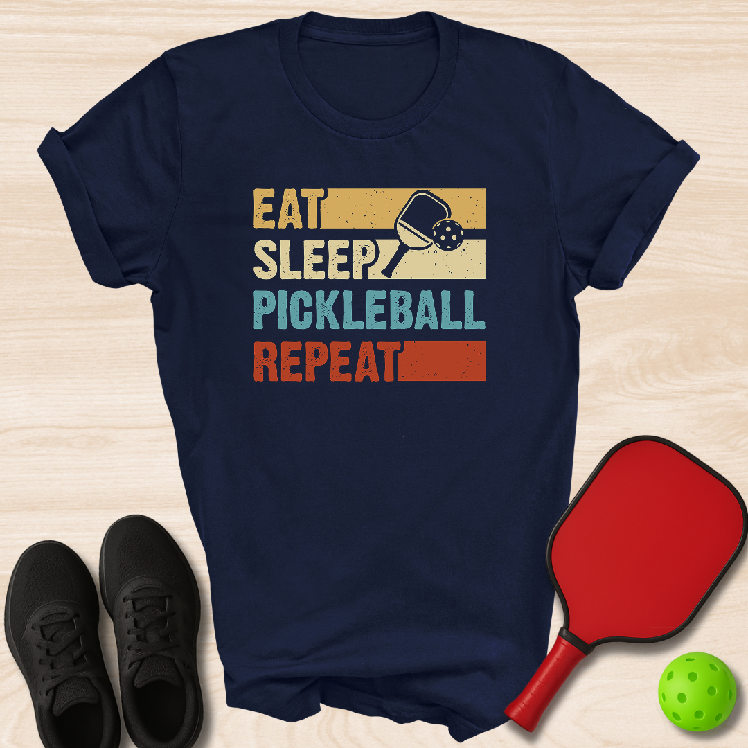 Eat Sleep Pickleball Repeat Square