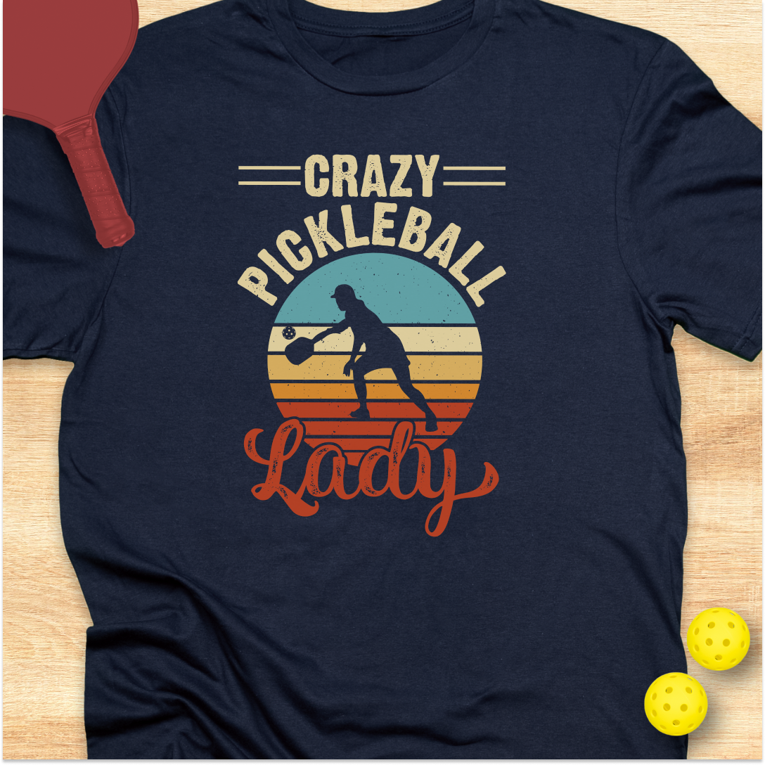 Crazy Pickleball Lady - Sunset