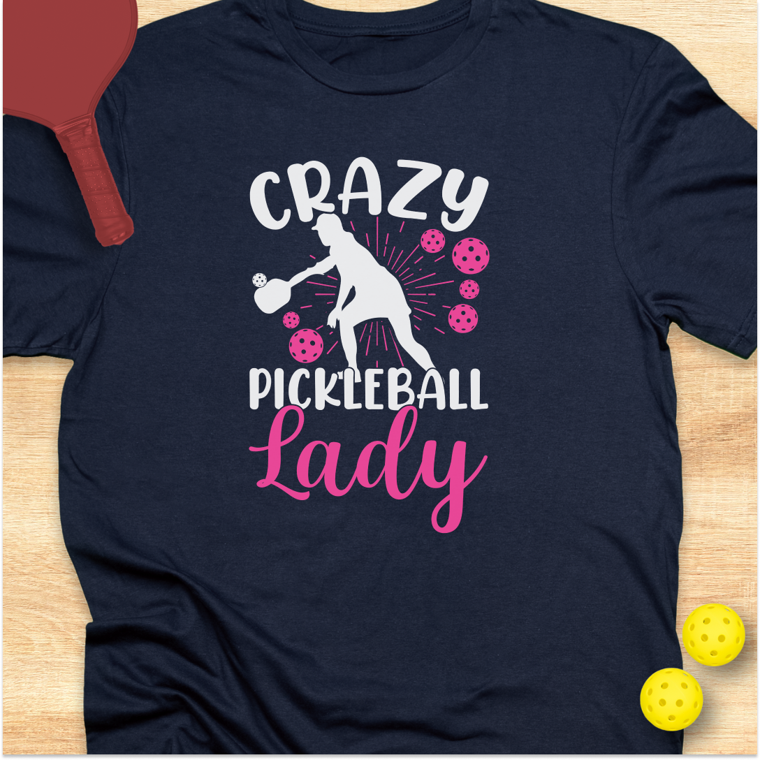 Crazy Pickleball Lady Pink