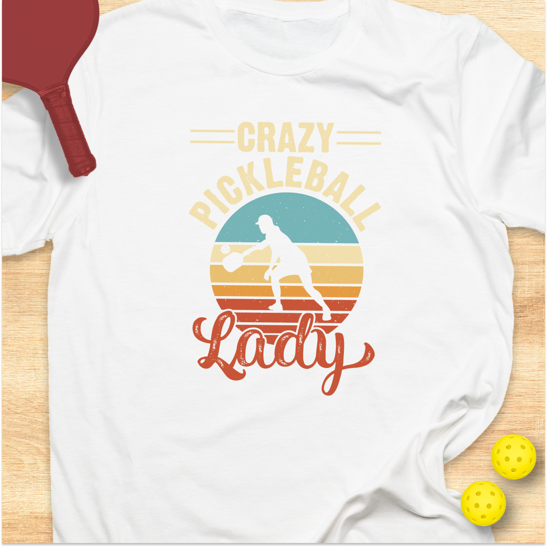 Crazy Pickleball Lady - Sunset