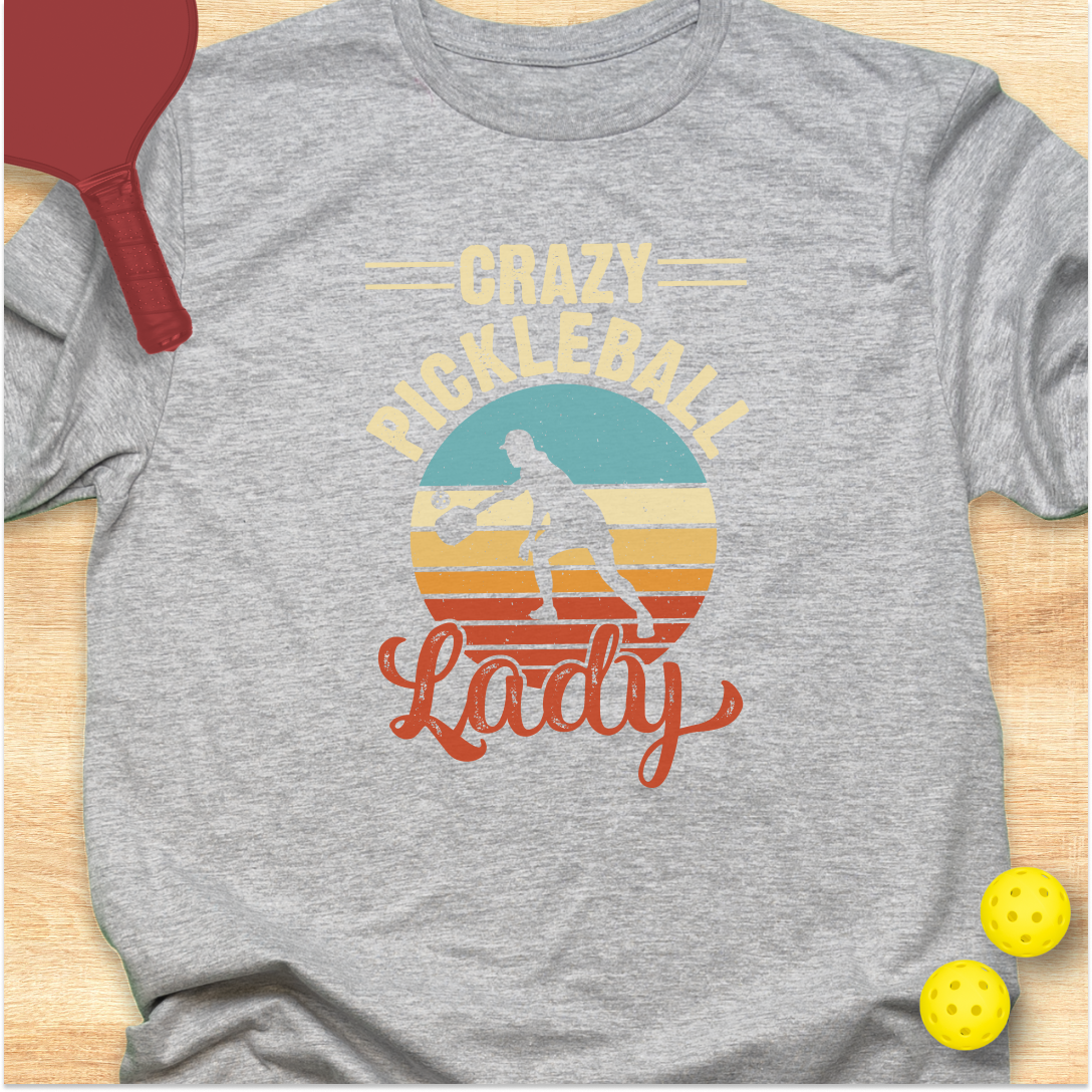 Crazy Pickleball Lady - Sunset