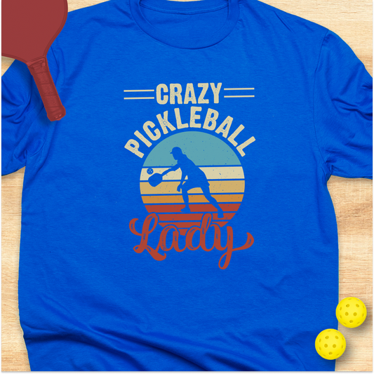 Crazy Pickleball Lady - Sunset