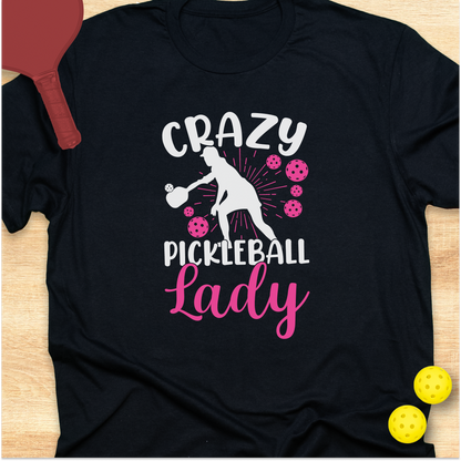 Crazy Pickleball Lady Pink