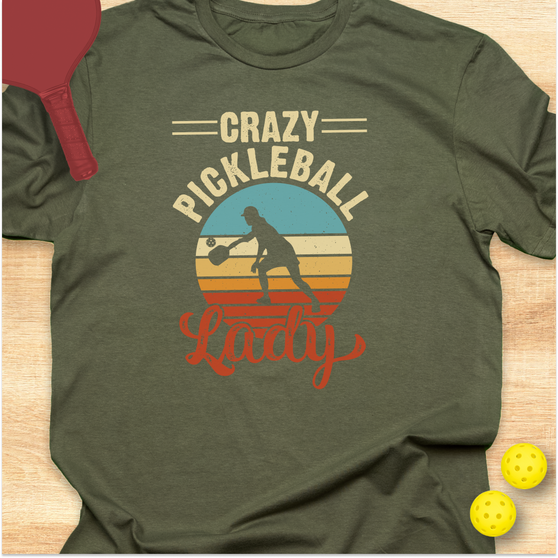 Crazy Pickleball Lady - Sunset