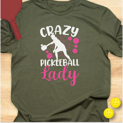 Crazy Pickleball Lady Pink