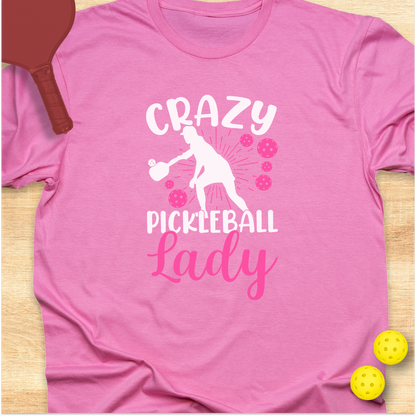 Crazy Pickleball Lady Pink